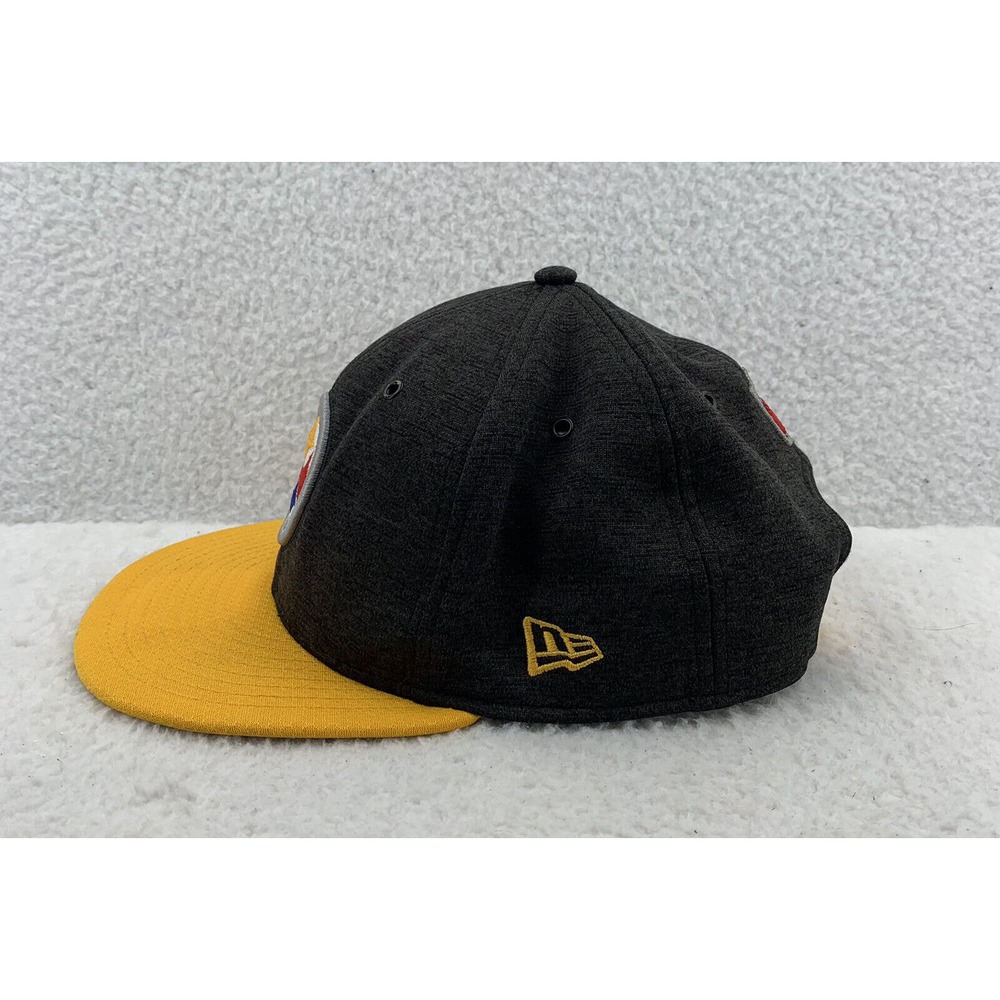 Pittsburgh Steelers New Era Hat Mens Snapback OSFM Steel City Black Yellow NFL - Picture 2 of 8
